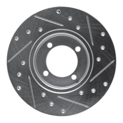 R1 Concepts R1 74-87 Dodge COLT Front Left Drilled & Slotted Silver Brake Rotor