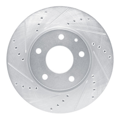 R1 Concepts R1 19-25 Mazda 3 Front Left Drilled & Slotted Silver Brake Rotor