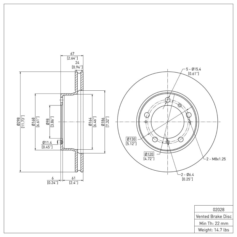 DFC 97-04 Porsche Boxster Front Brake Rotor
