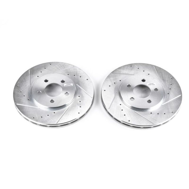 PowerStop Power Stop 95-00 Chrysler Cirrus Front Evolution Drilled & Slotted Rotors - Pair