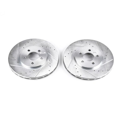 PowerStop Power Stop 95-00 Chrysler Cirrus Front Evolution Drilled & Slotted Rotors - Pair