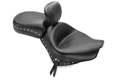 Mustang Motorcycle Mustang 07-15 Honda VT750C2 Spirit,10-20 Phantom Wide Tour 2PC Seat w/Dr Backrest Studs - Black