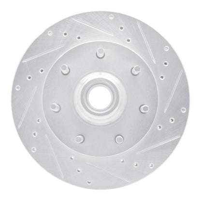 R1 Concepts R1 97-02 Ford F-150 RWD Front Right Drilled & Slotted Silver Brake Rotor