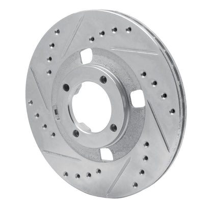 R1 Concepts R1 83-89 Isuzu Impulse Front Left Drilled & Slotted Silver Brake Rotor