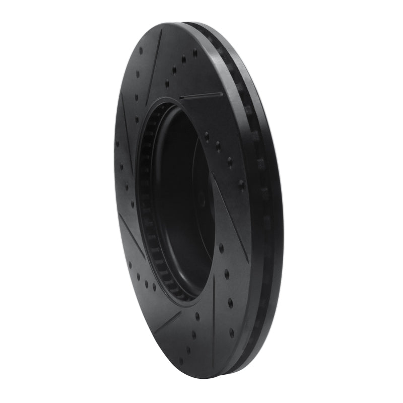 R1 Concepts R1 13-25 Cadillac CT4 Front Right Drilled & Slotted Black Brake Rotor