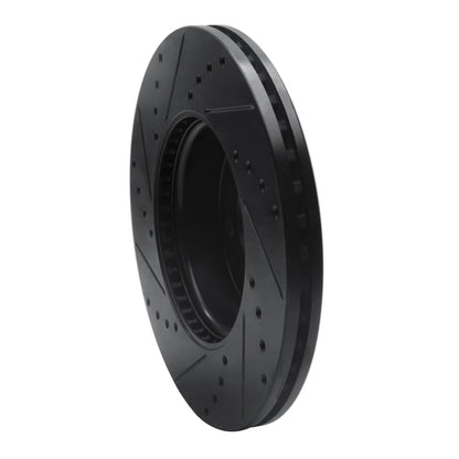 R1 Concepts R1 13-25 Cadillac CT4 Front Right Drilled & Slotted Black Brake Rotor
