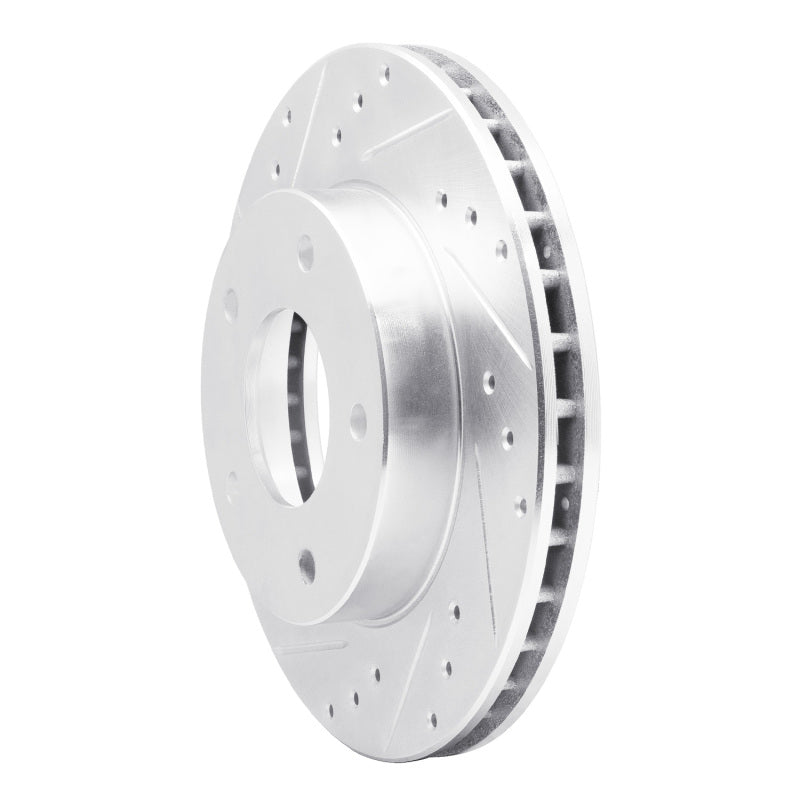 R1 Concepts R1 77-80 Buick LeSabre Rear Left Drilled & Slotted Silver Brake Rotor
