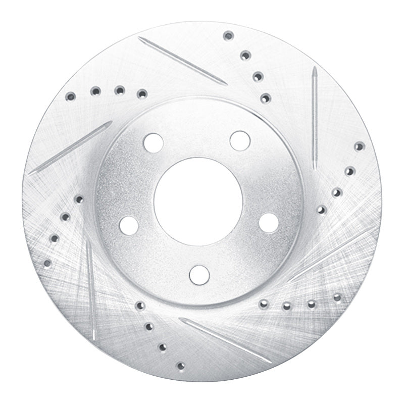 R1 Concepts R1 06-11 Chevrolet HHR Front Right Drilled & Slotted Silver Brake Rotor