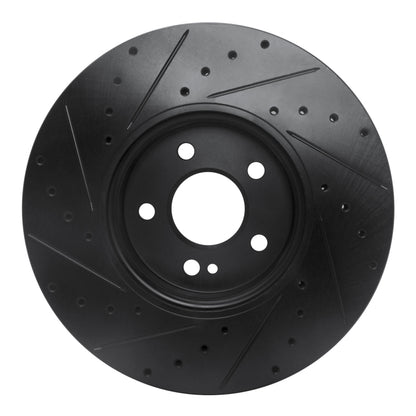R1 Concepts R1 19-26 Mercedes-Benz A220 Front Right Drilled & Slotted Black Brake Rotor