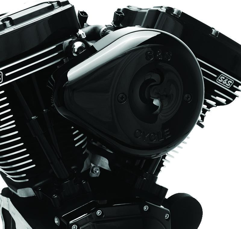 S&S Cycle 07-17 BT Stealth Air Cleaner Kit w/ Black Teardrop Cover