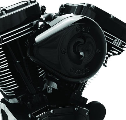 S&S Cycle 07-17 BT Stealth Air Cleaner Kit w/ Black Teardrop Cover