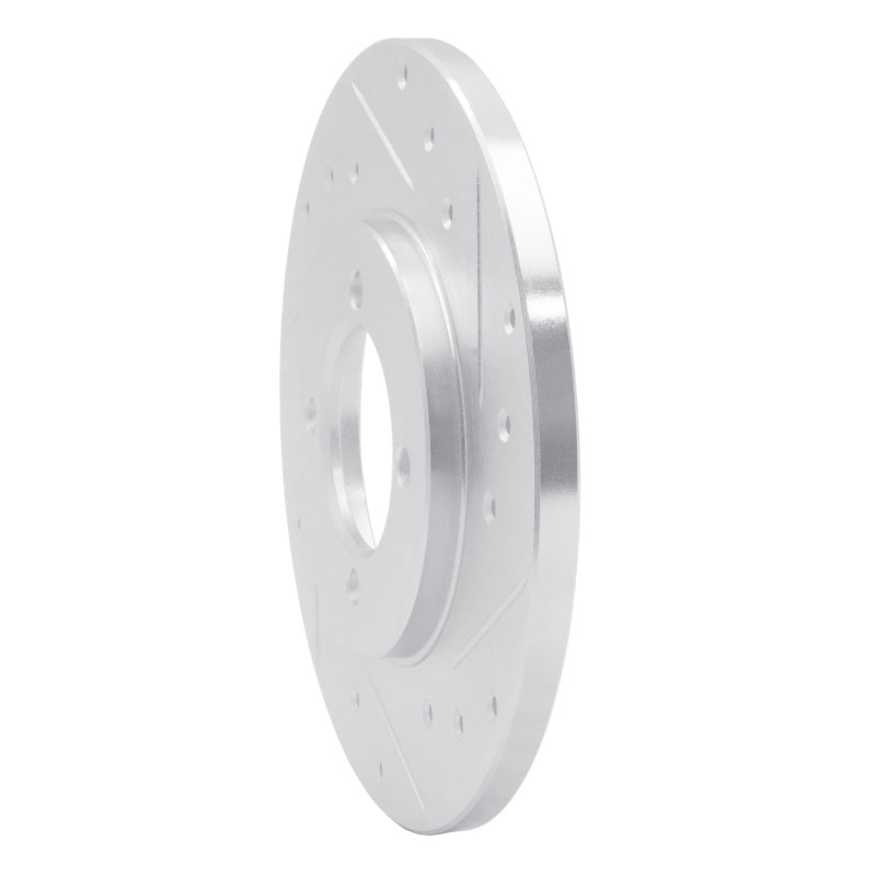R1 Concepts R1 80-83 Toyota Corolla (US/Canada) Front Right Drilled & Slotted Silver Brake Rotor