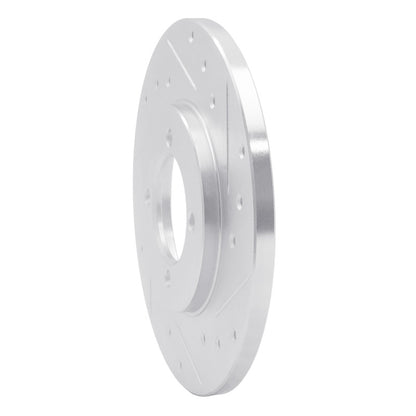 R1 Concepts R1 80-83 Toyota Corolla (US/Canada) Front Right Drilled & Slotted Silver Brake Rotor