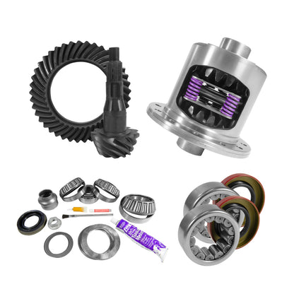 Yukon Gear & Axle Yukon Gear 9.75in Ford 4.11 Rear Ring & Pinion Install Kit 34 Spline Positraction Axle Bearings