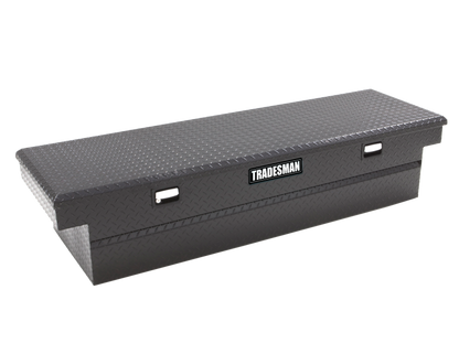 Tradesman Aluminum Single Lid Cross Bed Truck Tool Box (63in.) - Black