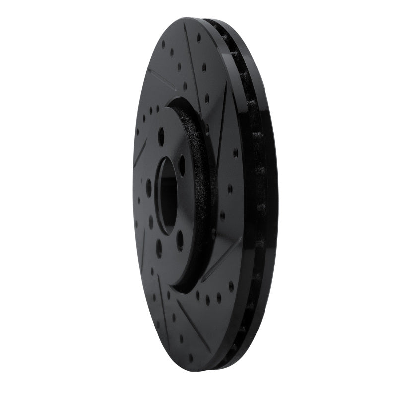 R1 Concepts R1 98-18 Audi A1 (Mexico) Front Right Drilled & Slotted Black Brake Rotor