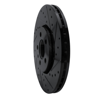 R1 Concepts R1 98-18 Audi A1 (Mexico) Front Right Drilled & Slotted Black Brake Rotor