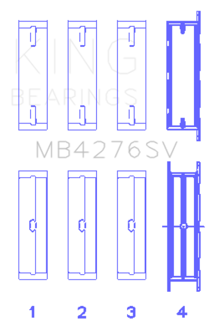 King Engine Bearings Land Rover 2.7L TDV6 Sputter Replacement Crankshaft Main Bearings