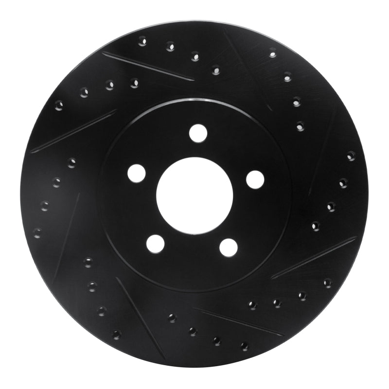 R1 Concepts R1 95-06 Chrysler CIRRUS Front Right Drilled & Slotted Black Brake Rotor