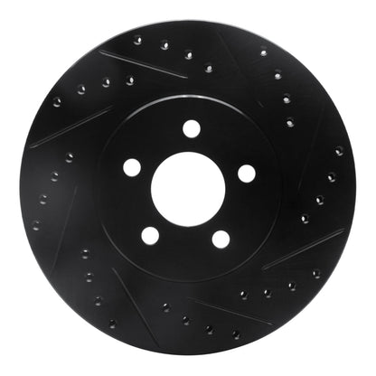 R1 Concepts R1 95-06 Chrysler CIRRUS Front Right Drilled & Slotted Black Brake Rotor