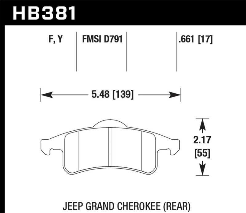 Hawk Performance Hawk 99-04 Jeep Grand Cherokee LTS Street Rear Brake Pads