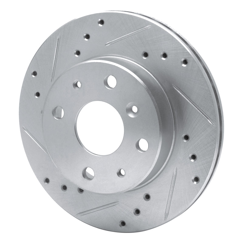 R1 Concepts R1 88-92 Daihatsu CHARADE Front Left Drilled & Slotted Silver Brake Rotor