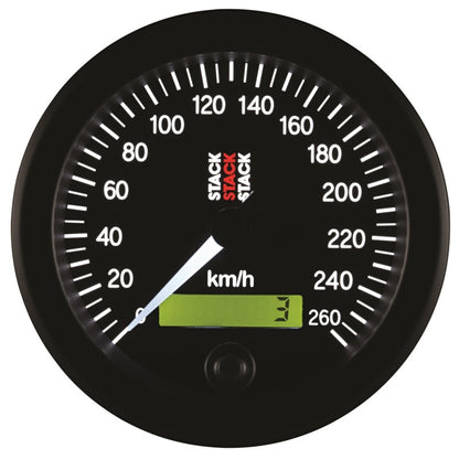 Autometer Stack 88mm 0-260 KM/H Electronic Speedometer - Black