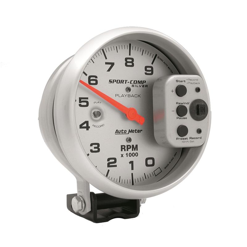 AutoMeter Gauge Tachometer 5in. 9K RPM Pedestal W/ RPM Playback Ultra-Lite