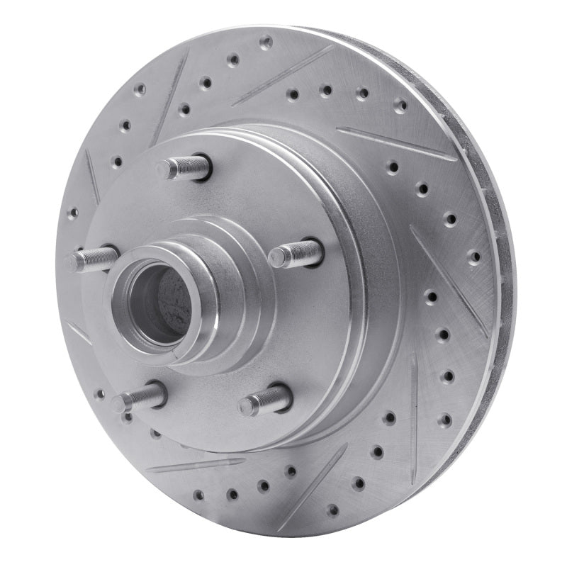 R1 Concepts R1 73-93 Ford E-150 Econoline Front Left Drilled & Slotted Silver Brake Rotor