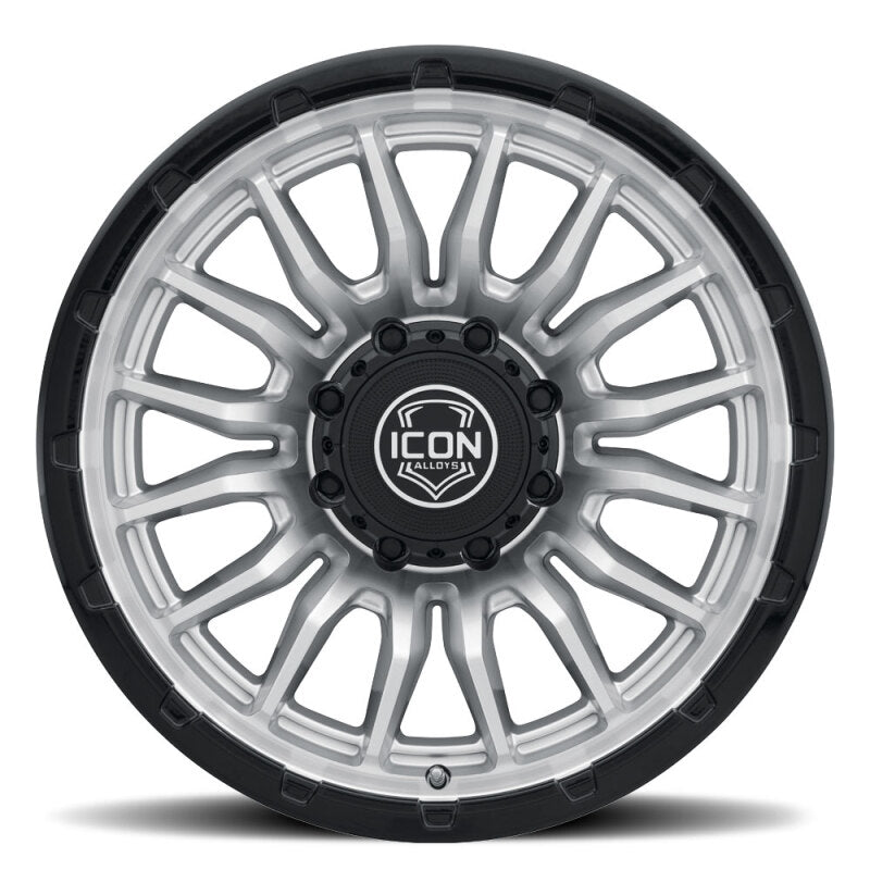 ICON Alloys Cajon 20x9 / 8x180 / 12mm / 5.5in BS Silver Machined Wheel w/ GB Lip