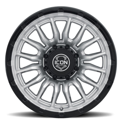 ICON Alloys Cajon 20x9 / 8x180 / 12mm / 5.5in BS Silver Machined Wheel w/ GB Lip