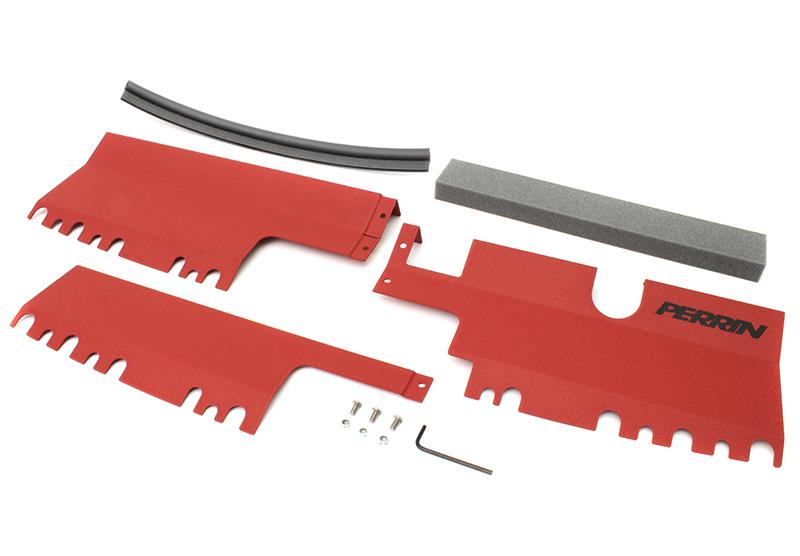 Perrin Performance PERRIN 15-21 Subaru WRX/STI Radiator Shroud (With/Without OEM Intake Scoop) - Red