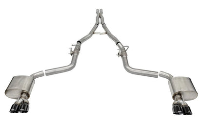 CORSA Performance Corsa 15-23 Challenger SRT/Hellcat/Demon/Redeye 2.75in Valved CB DRE w/ Twin 3.5in Pol Blk PVD Tips