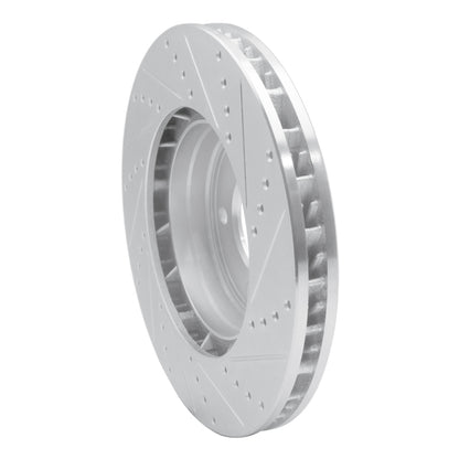 R1 Concepts R1 03-18 Porsche Cayenne Left Front Drilled & Slotted Silver Brake Rotor