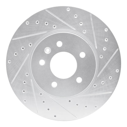 R1 Concepts R1 13-25 Cadillac ATS Front Right Drilled & Slotted Silver Brake Rotor