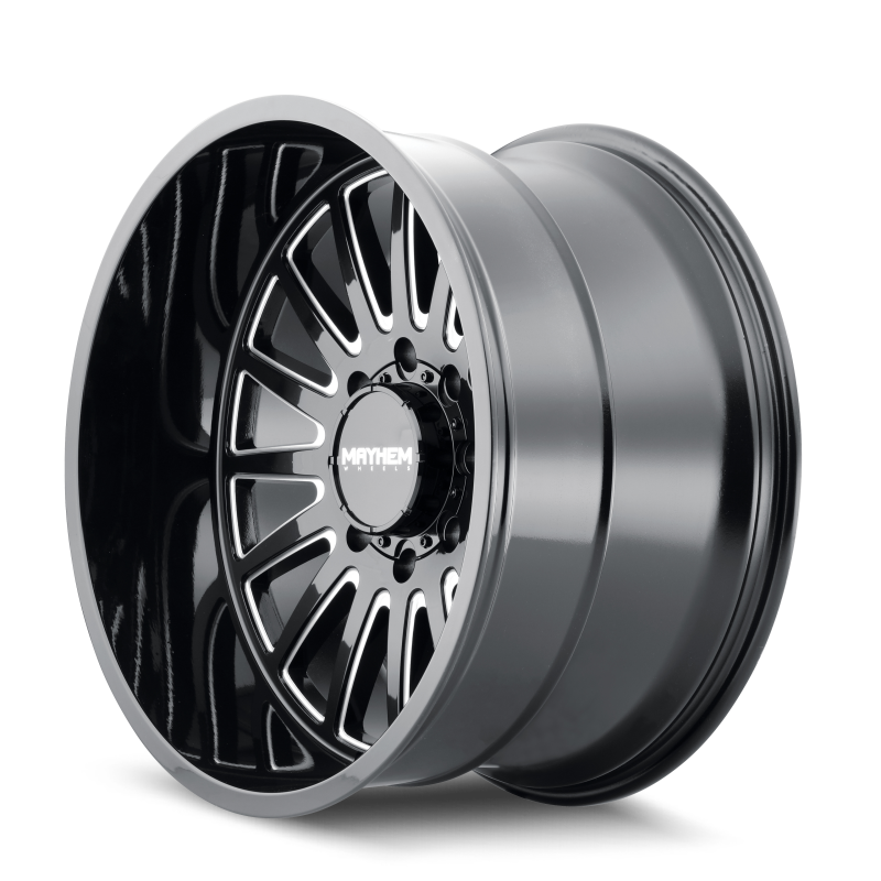 Mayhem 8114 Utopia 20x10 / 5x127 BP / -19mm Offset / 71.5mm Hub Black w/ Milled Spokes Wheel