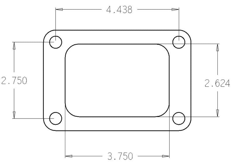 Cometic Gasket Cometic Garrett T6 .010in Rubber Coated Stainless Turbo Inlet Flange Gasket