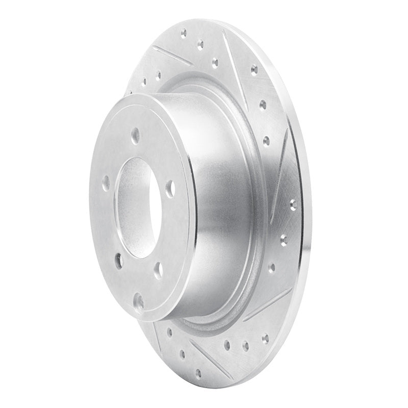 R1 Concepts R1 07-17 Chrysler SEBRING Rear Right Drilled & Slotted Silver Brake Rotor