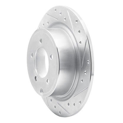 R1 Concepts R1 07-17 Chrysler SEBRING Rear Right Drilled & Slotted Silver Brake Rotor