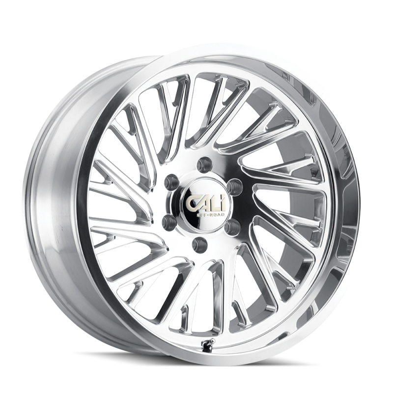Cali Off-Road 9114 Purge 24x14 / 8x165.1 BP / -76mm Offset / 125.2mm Hub Polished Wheel