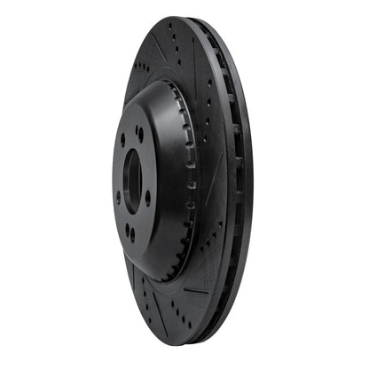 R1 Concepts R1 14-21 Mercedes-Benz S400 (Canada & Mexico) Rear Right Drilled & Slotted Black Brake Rotor