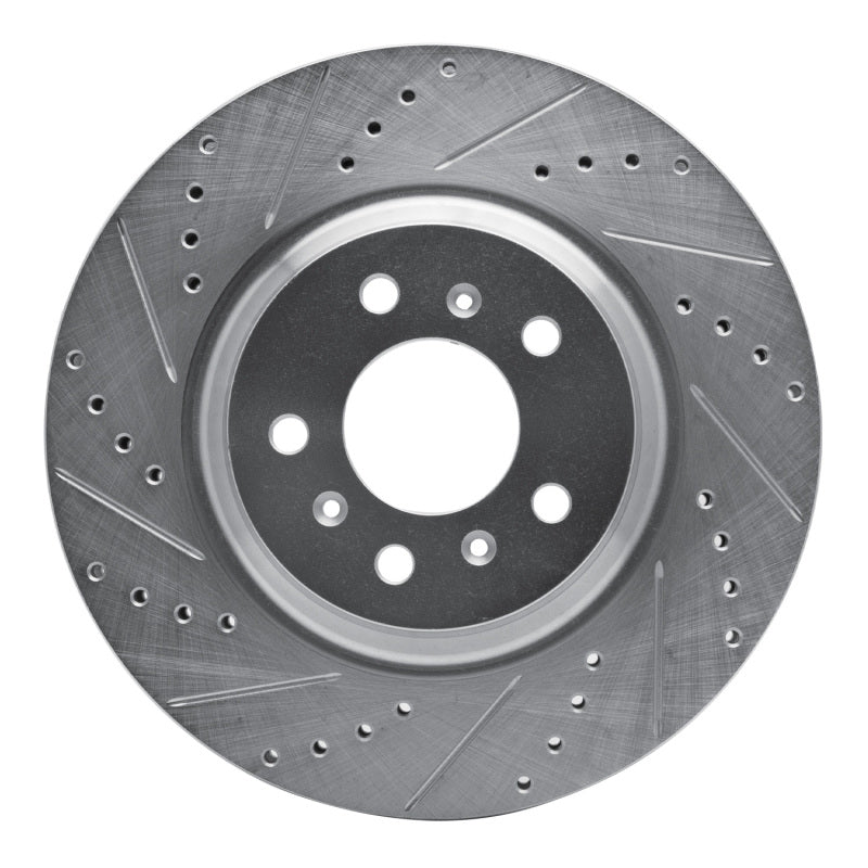 R1 Concepts R1 06-16 Buick Allure Front Left Drilled & Slotted Silver Brake Rotor