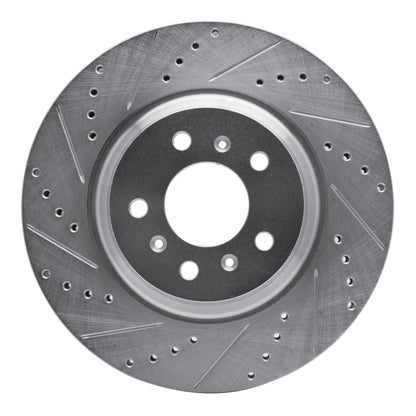R1 Concepts R1 06-16 Buick Allure Front Left Drilled & Slotted Silver Brake Rotor