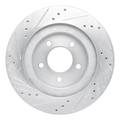 R1 Concepts R1 98-04 Chrysler 300M Front Right Drilled & Slotted Silver Brake Rotor