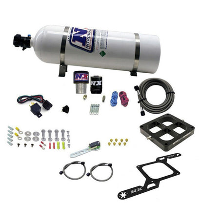 Nitrous Express Single Entry Crossbar RNC .178 4500 Flange Nitrous Kit (250-650HP) w/15lb Bottle
