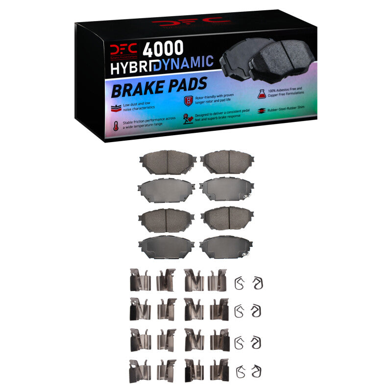 DFC 12-20 Freightliner FL360 (Mexico) Rear/Front 4000 HybriDynamic Brake Pads and Hardware Kit