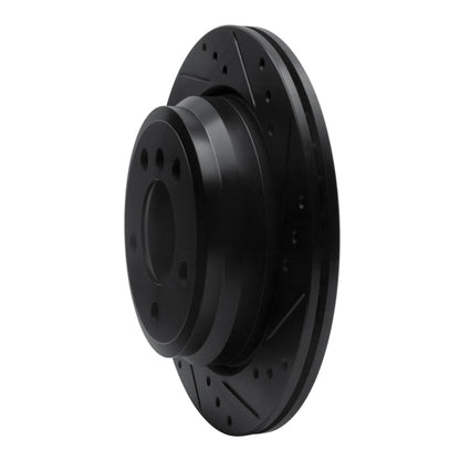 R1 Concepts R1 06-20 BMW 325XI Rear Right Drilled & Slotted Black Brake Rotor