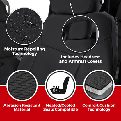 Covercraft 21-24 Toyota Sienna Endura PrecisionFit Custom Second Row Seat Covers - Charcoal/Silver