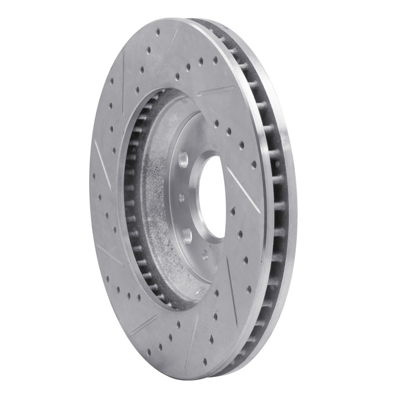 R1 Concepts R1 06-16 Buick Lucerne Front Right Drilled & Slotted Silver Brake Rotor