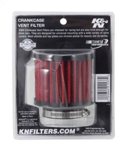 K&N Engineering K&N 1.75 inch Vent 3 inch D 2.5 inch H Air Filter - Rubber Top